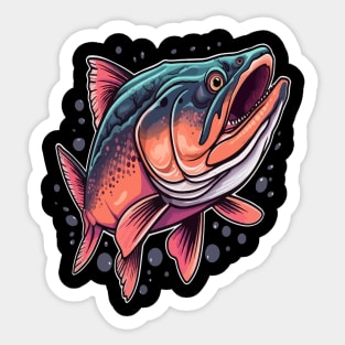 Salmon Coloring Book Sticker